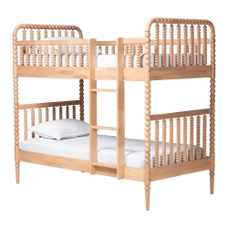 Baxton Studio Lucera 3-Drawer Daybed with Bobbin Frame, Twin, Beech Brown